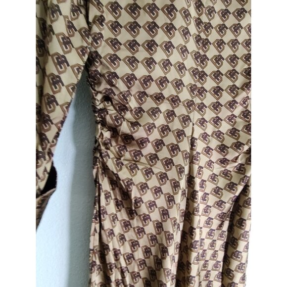BANANA REPUBLIC Enchant Silk Shirtdress XXS BR Geo Print Dress #444359 - Picture 6 of 7